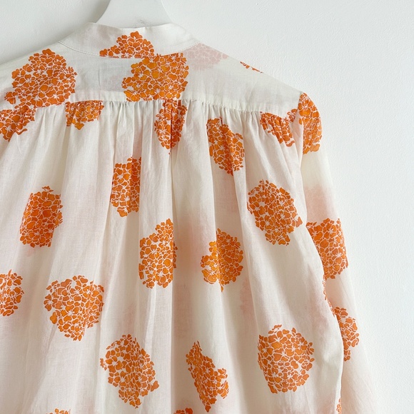 No.6 hydrangea floral print cotton quinn blouse shirt top 2 S - Picture 9 of 12
